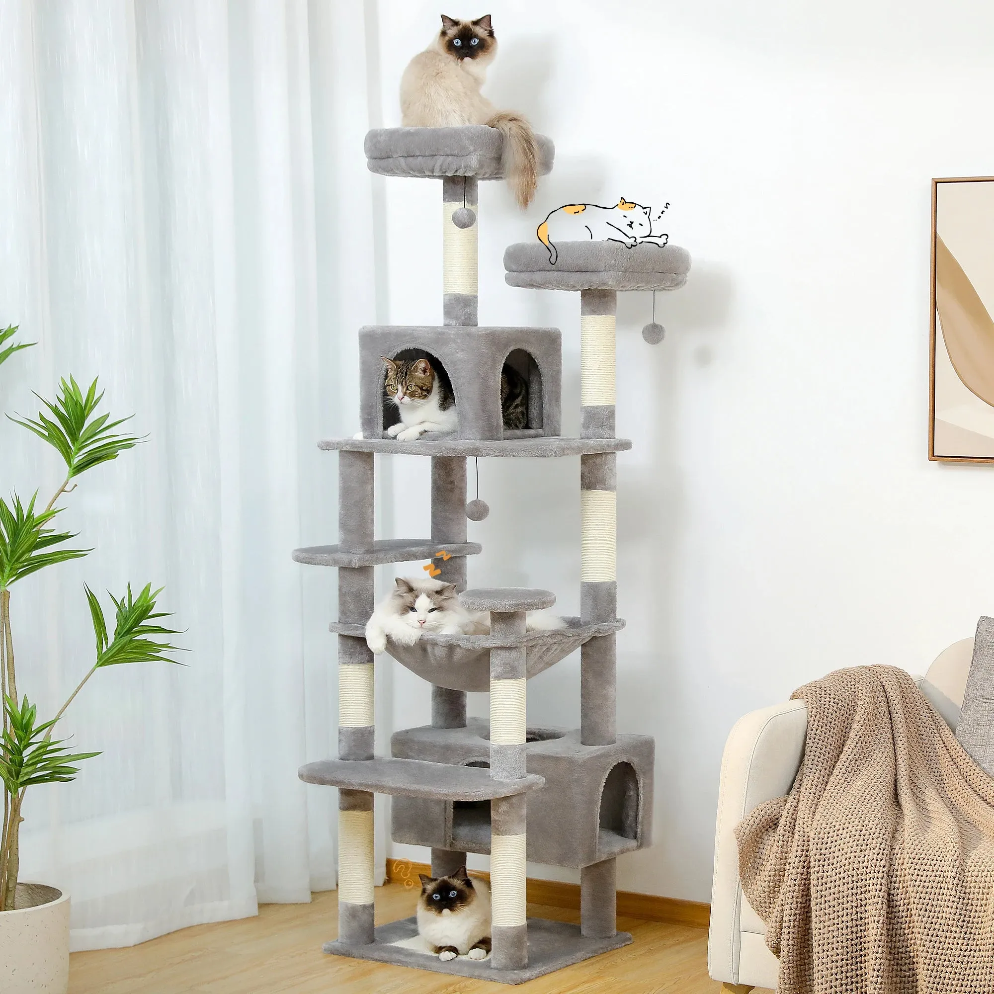 Multilevel Large Cat Tree House