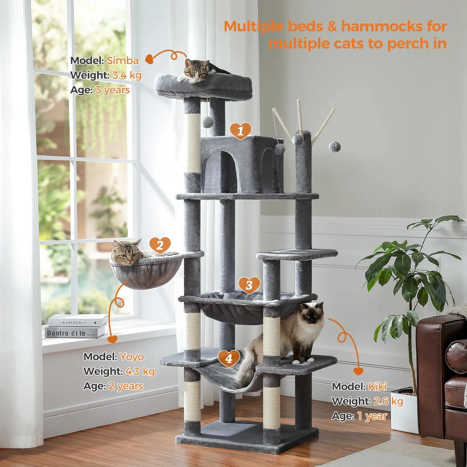 Multilevel Large Cat Tree House