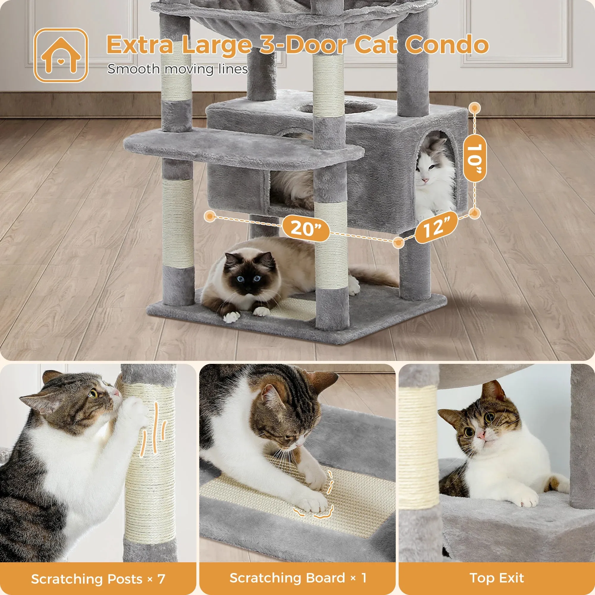 Multilevel Large Cat Tree House