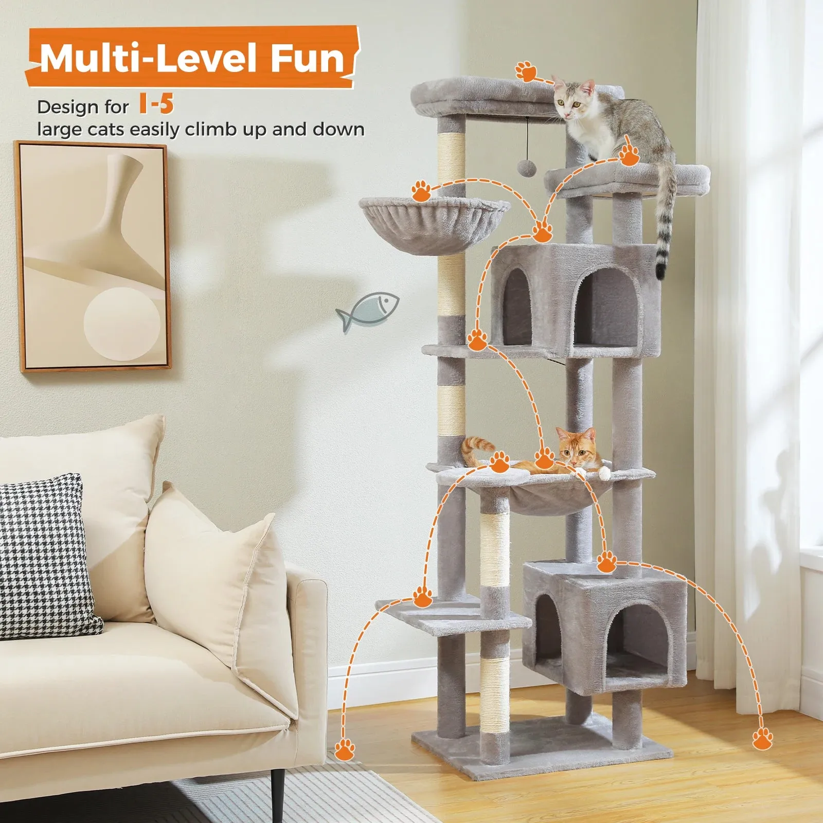 Multilevel Large Cat Tree House