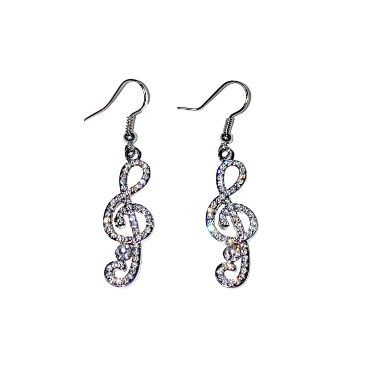 MUSIC NOTE CRYSTAL EARRINGS
