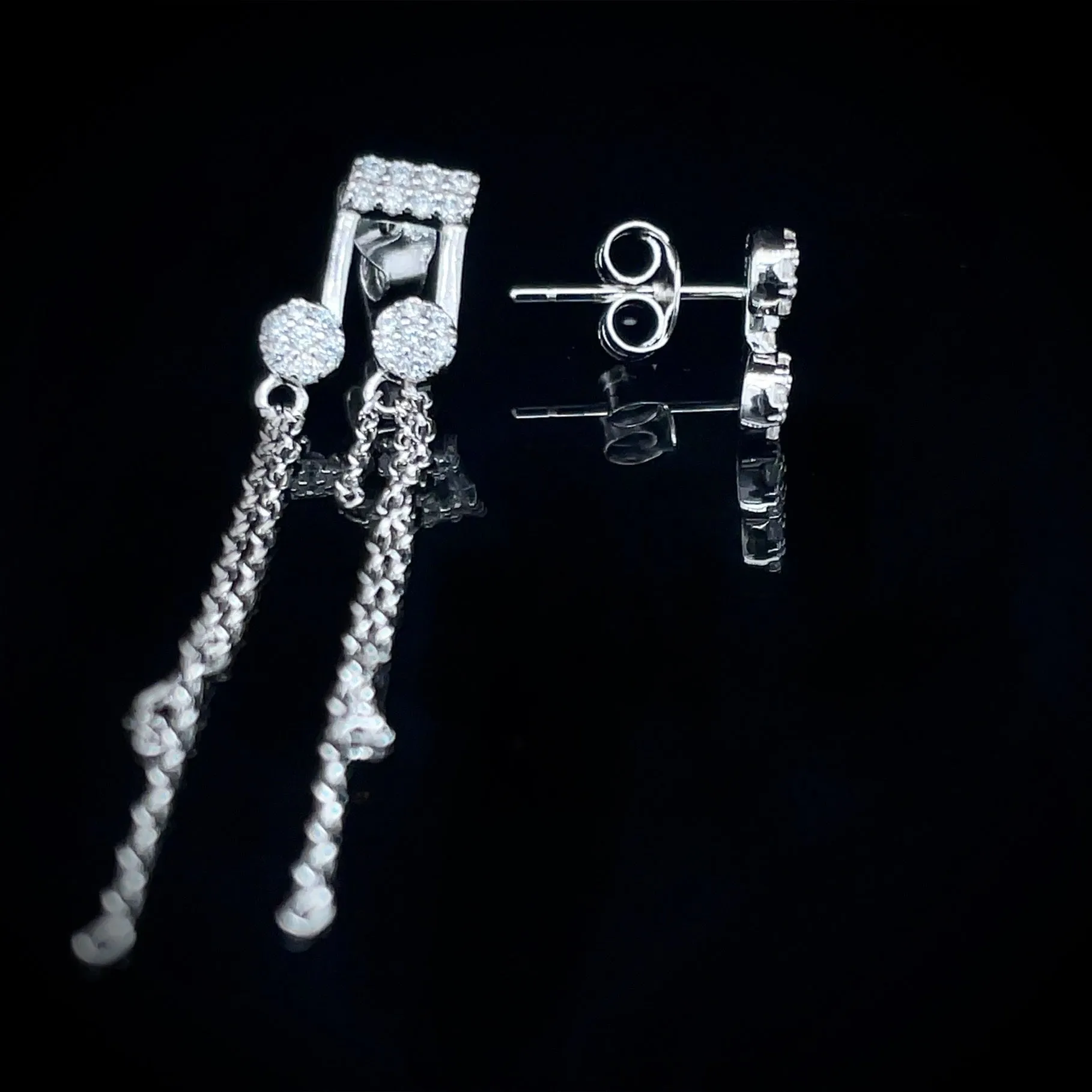 Music Note Dangle Earrings