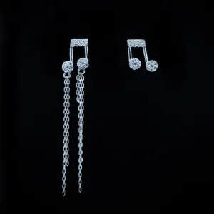 Music Note Dangle Earrings