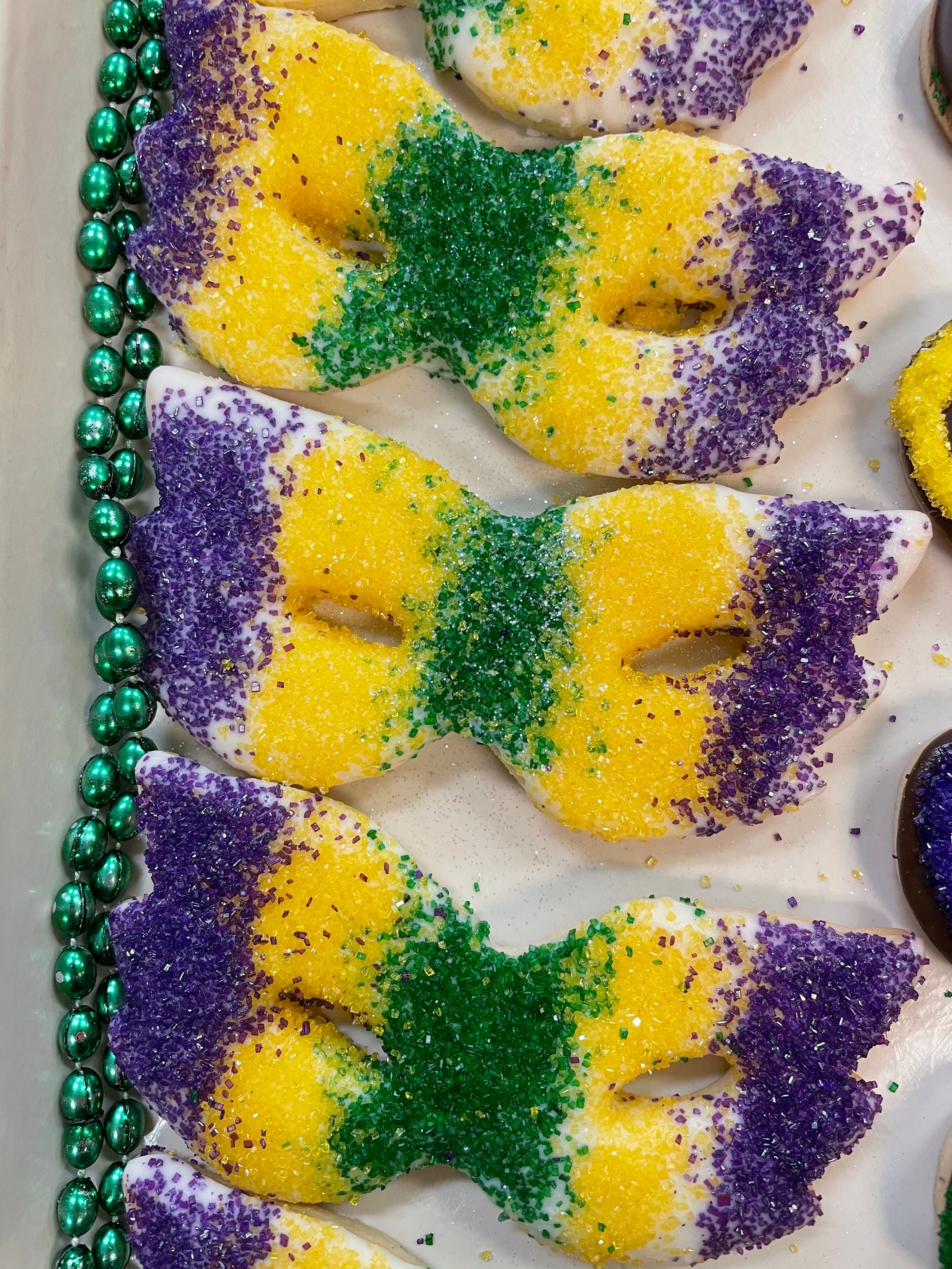 Music Note, Fleur de Lis, & Mask Cookie