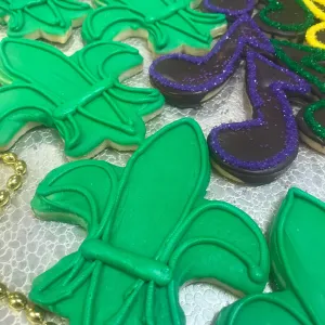Music Note, Fleur de Lis, & Mask Cookie