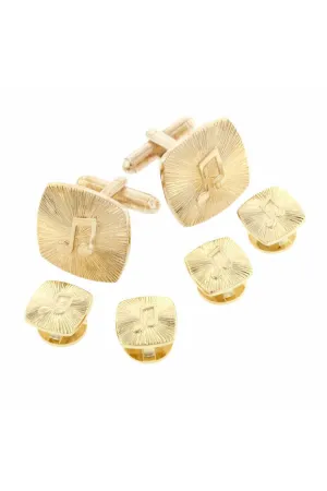 Music Note Gold Studs and Cufflinks Set