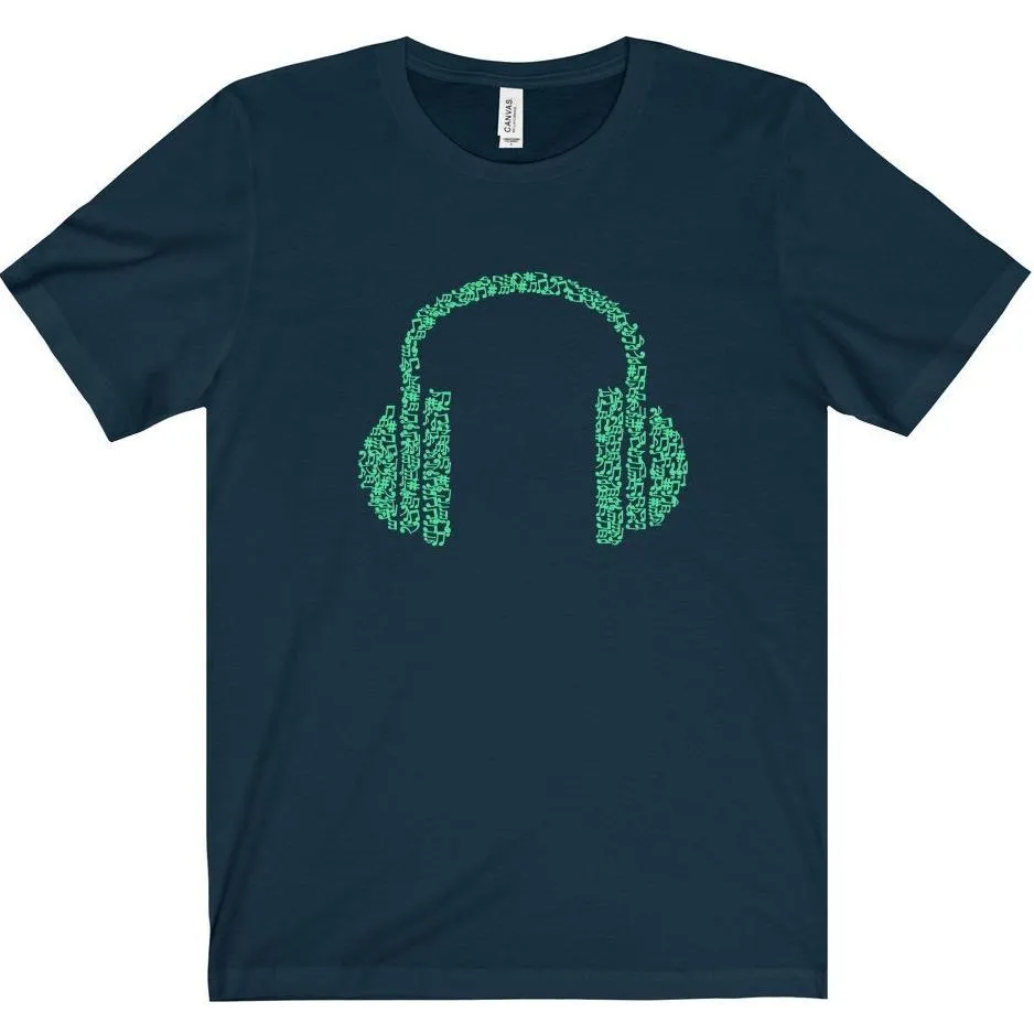 Music Note Headphones Tee