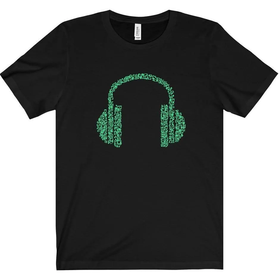 Music Note Headphones Tee