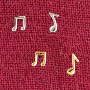 Music Note Mini Post Stud Earring