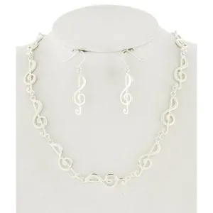 Music Note Necklace Set