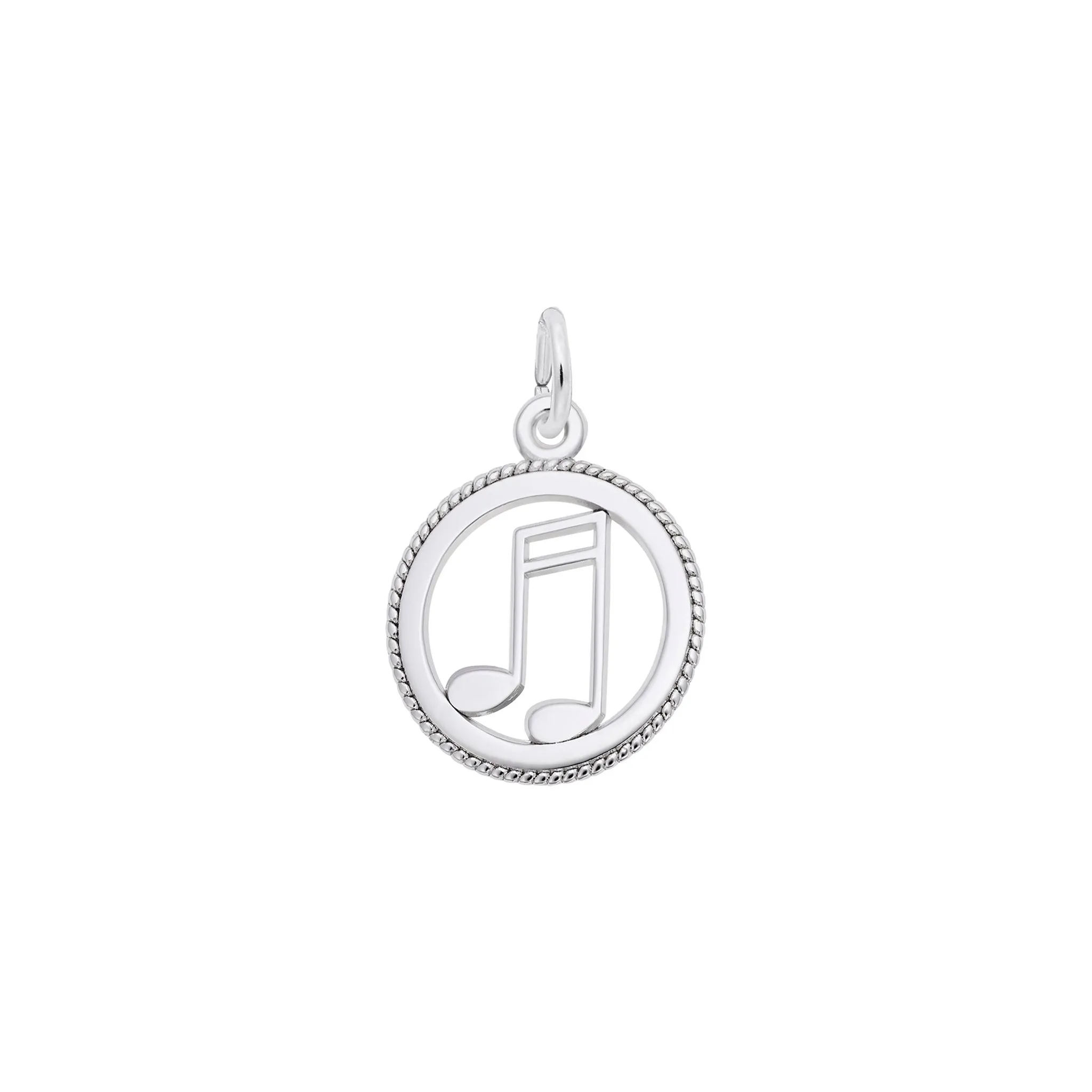 Music Note Round Framed Charm