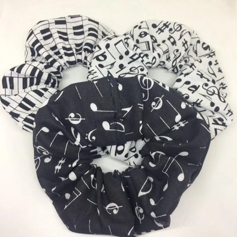 Music Note Scrunchie / Music Themed Hair Accessories