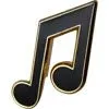 Musical Gold Plated Cloisonné Mini Pins - 8th Note