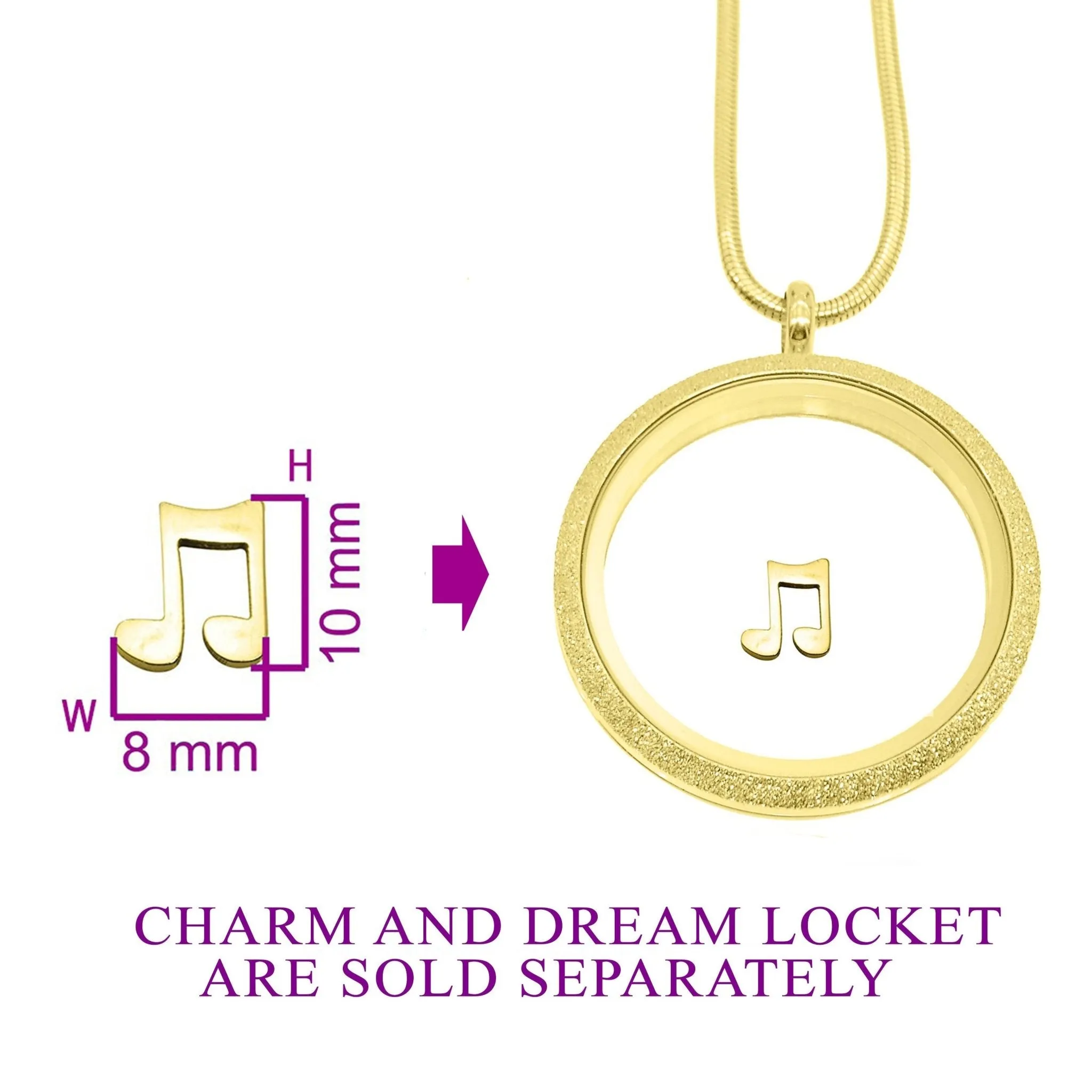 Musical Note Charm for Dream Locket