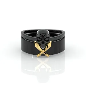 Necromancer's Couples Ring- 14k Rose Gold Video Game Inspired Rings