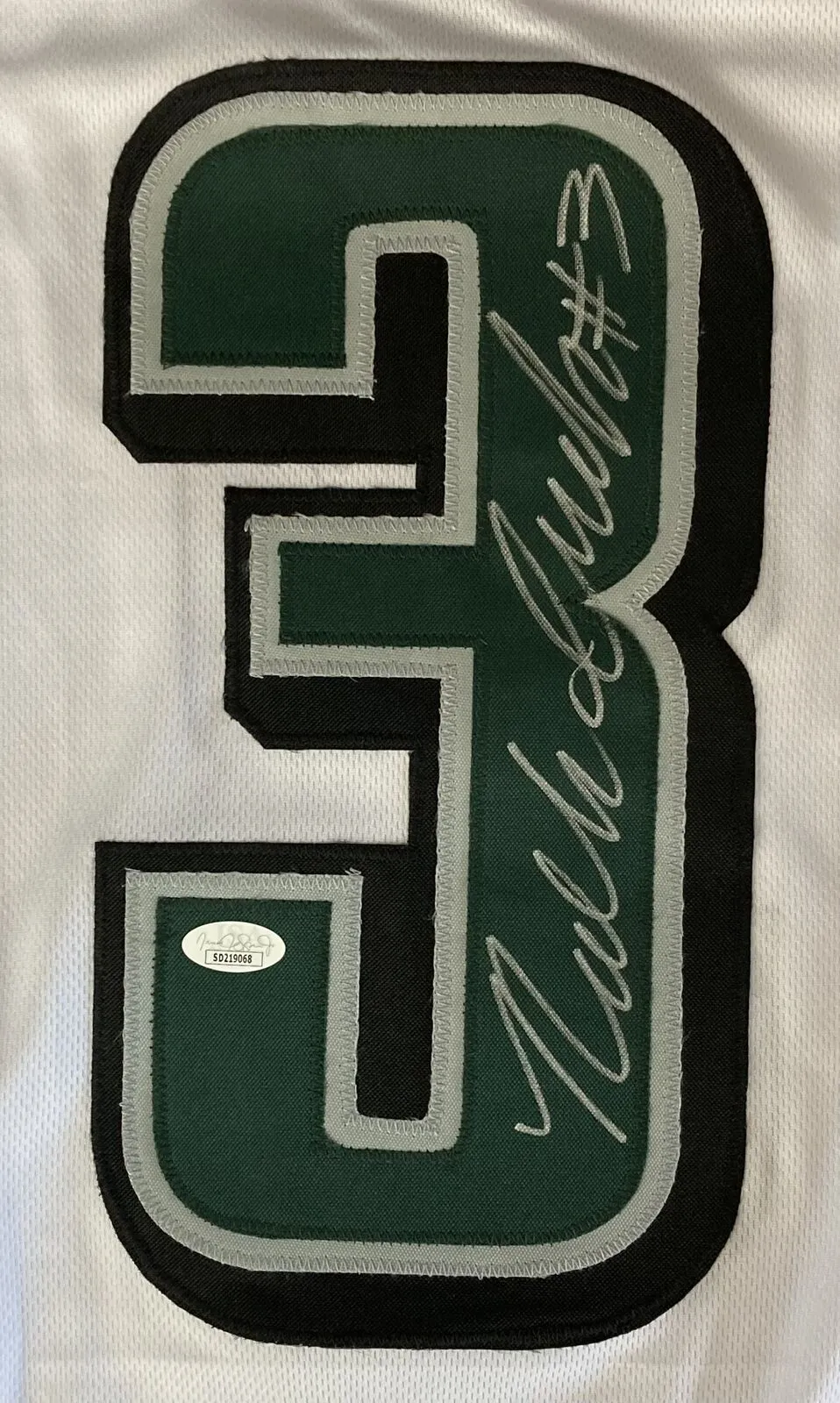 Nolan Smith Philadelphia Signed White Football Jersey JSA