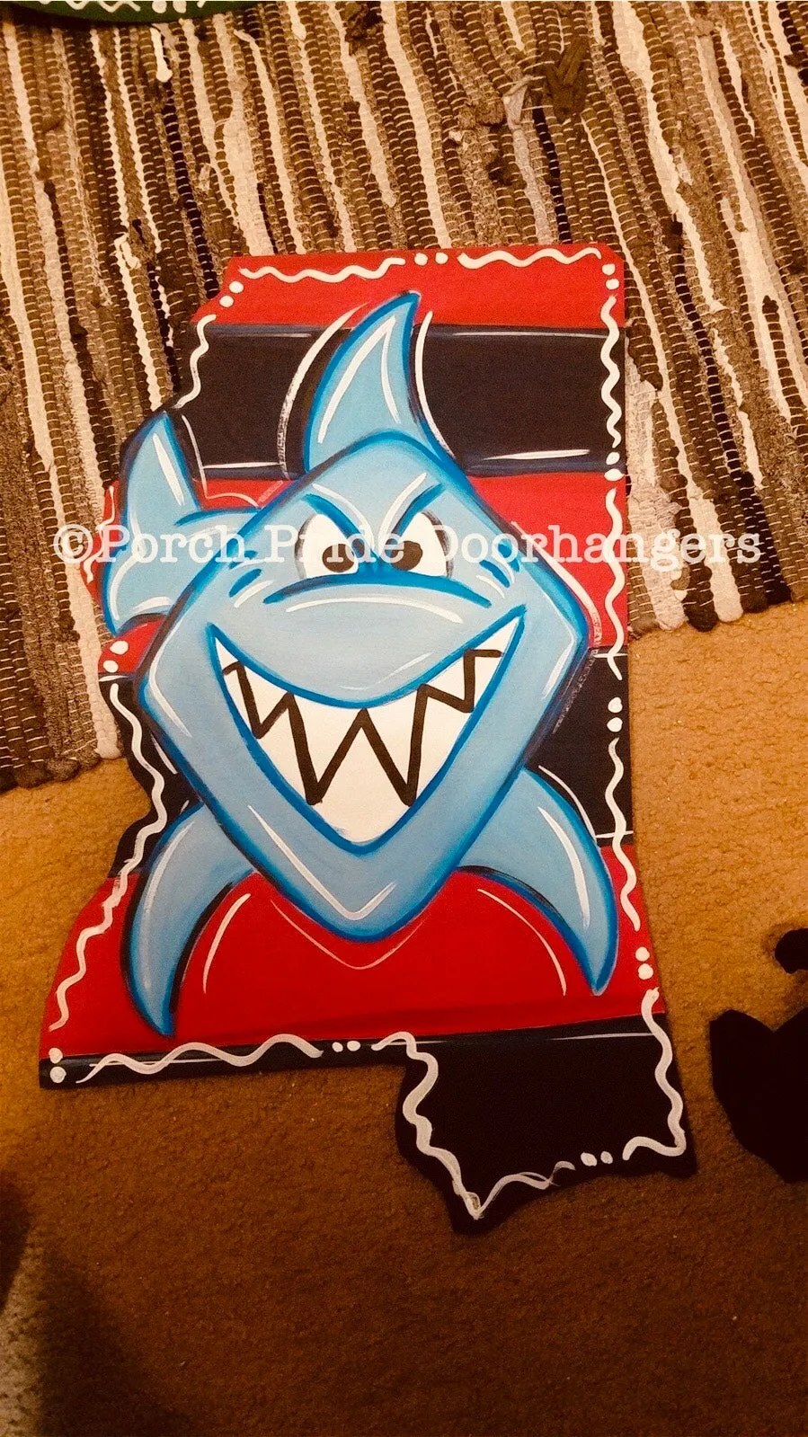 Ole Miss Landshark Door Hanger