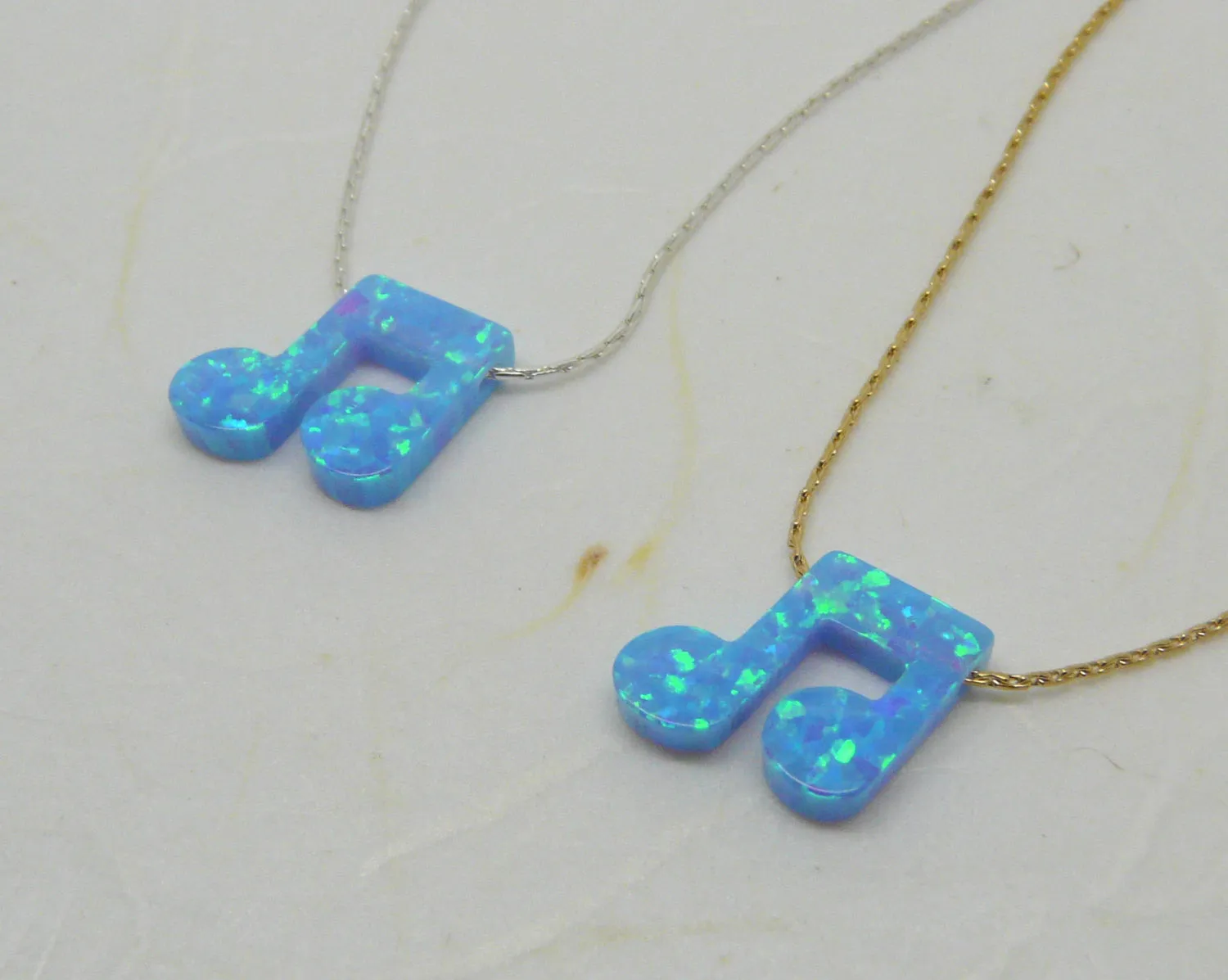 Opal Music Note Necklace – Perfect for Music Lovers
