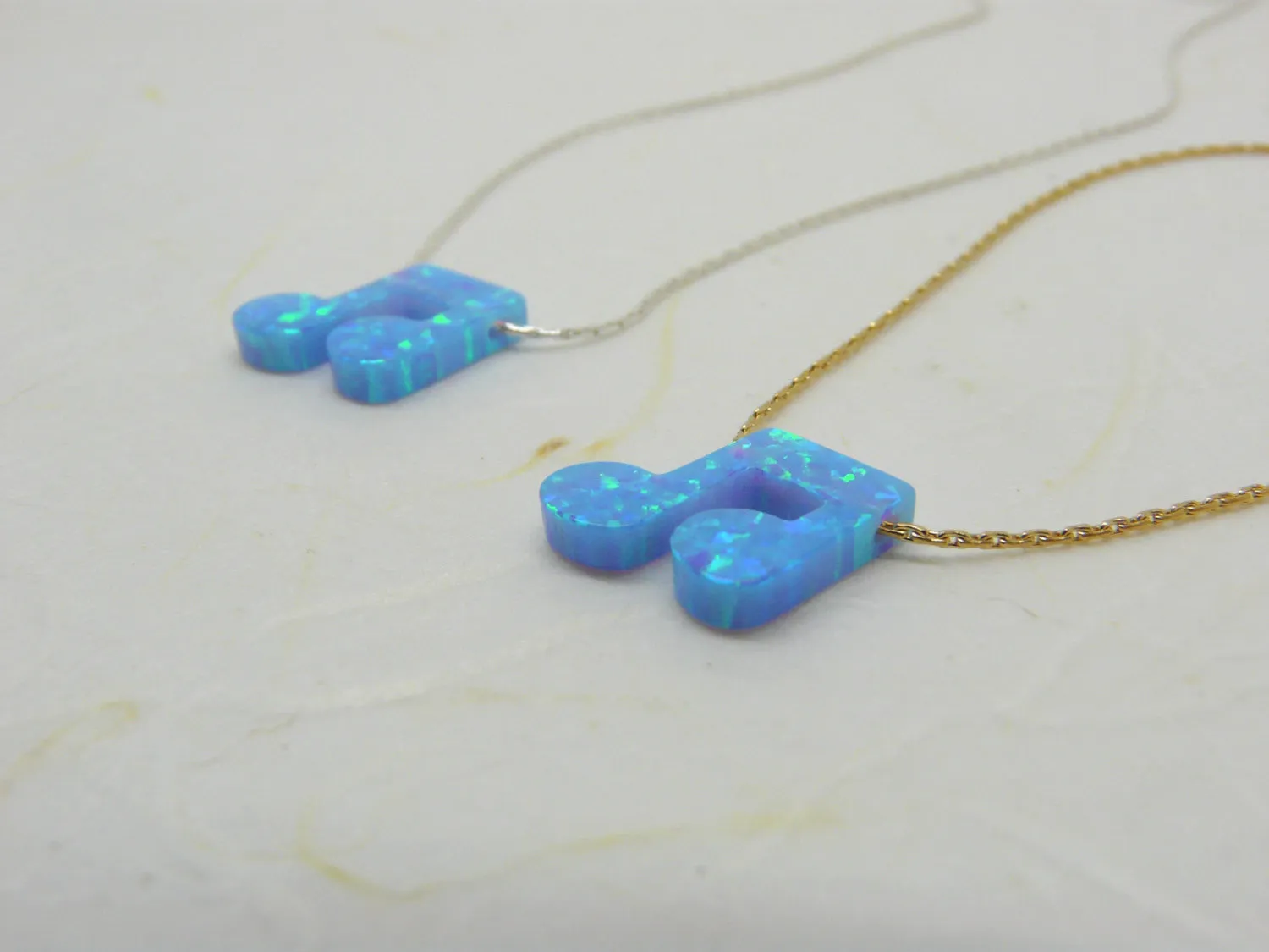 Opal Music Note Necklace – Perfect for Music Lovers