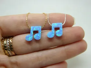 Opal Music Note Necklace – Perfect for Music Lovers