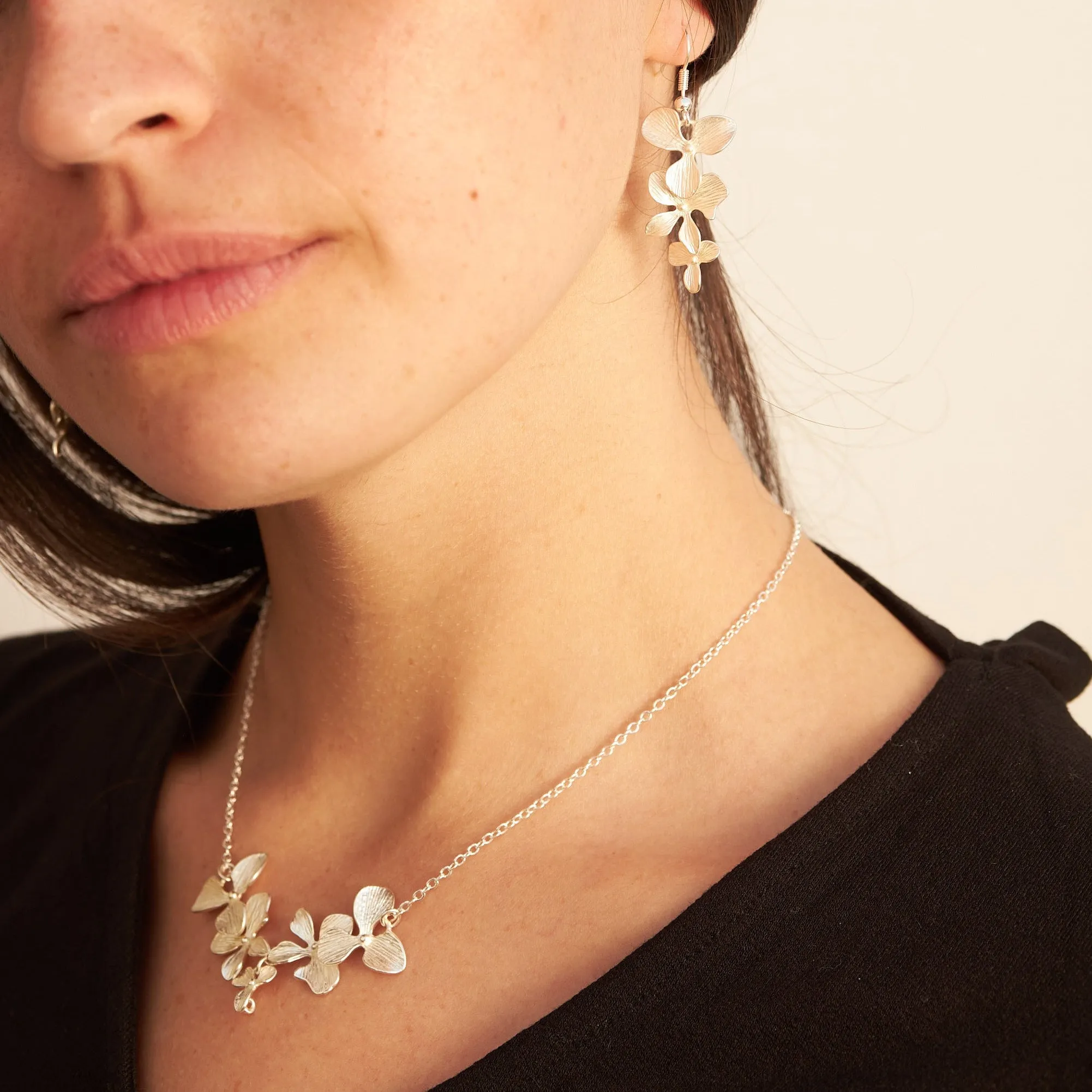 Orchid Necklace-5 Blossoms