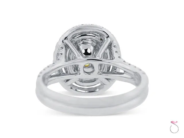 Oval Fancy Yellow Diamond Engagement Ring 2.34ctw in 18K