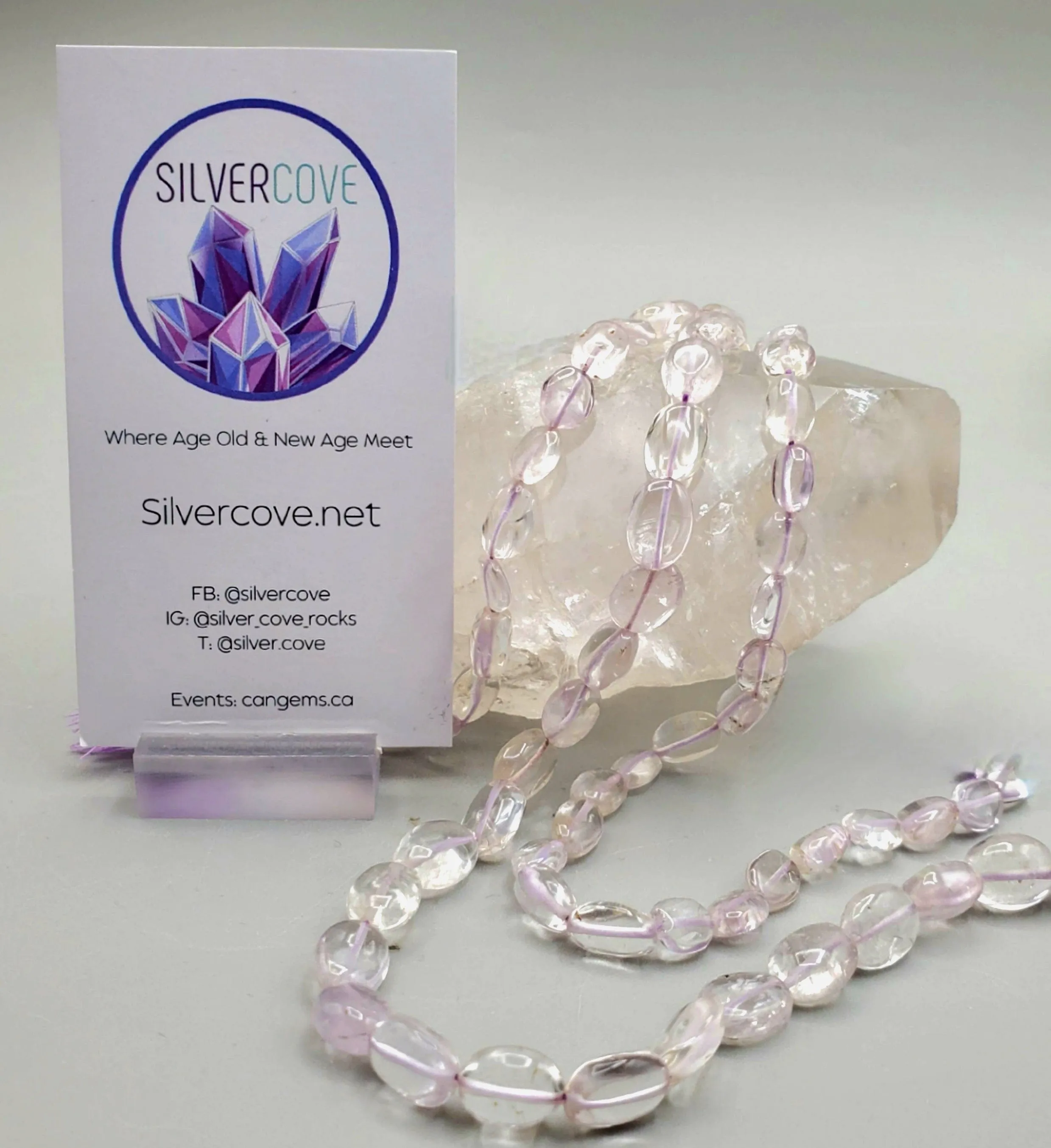 Oval Quartz Bead Strand