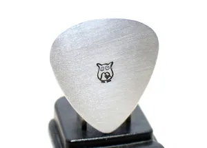 Owl on Metal Guitar Picks in your choice of colours