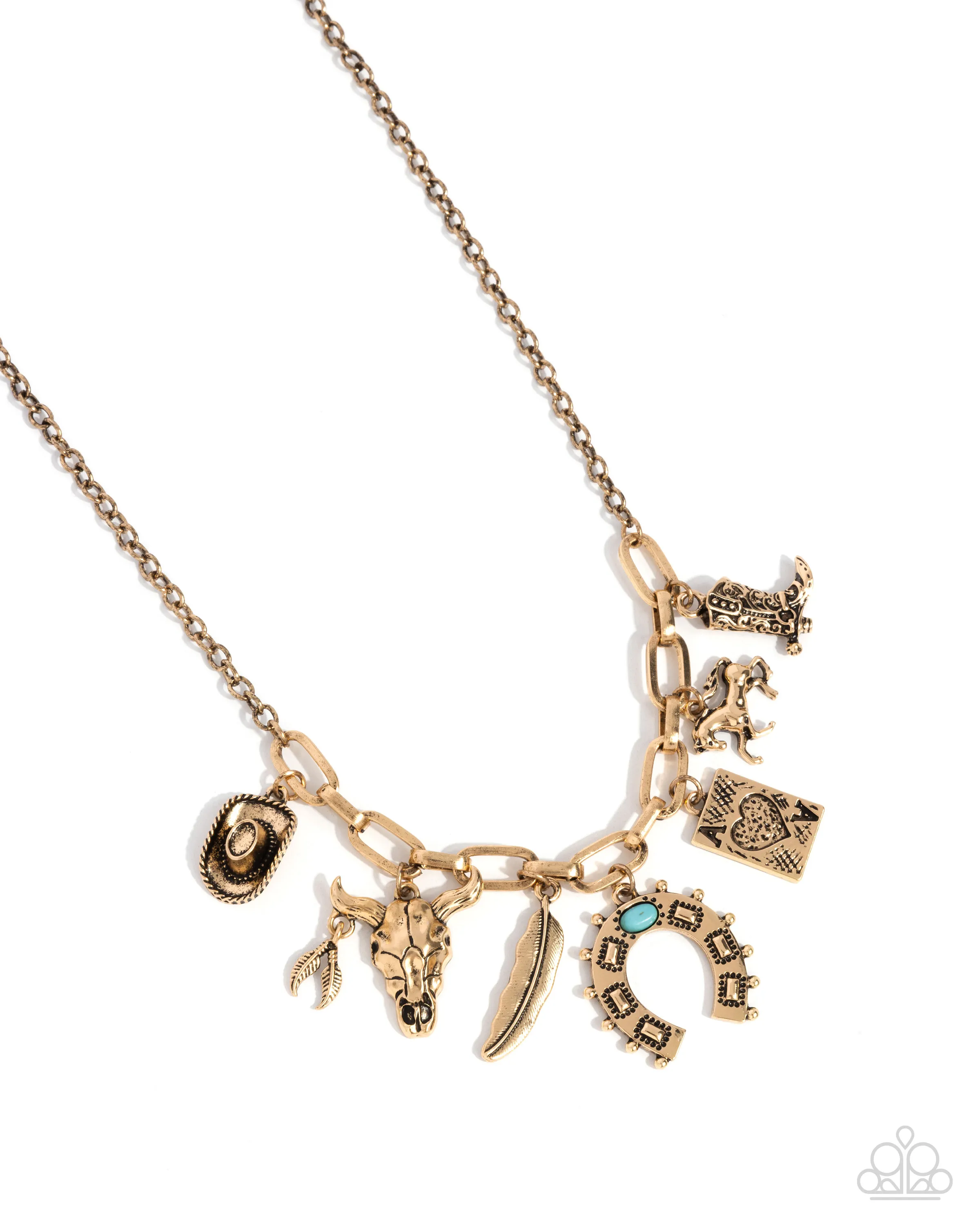 Paparazzi Saloon Girl - Gold Necklace