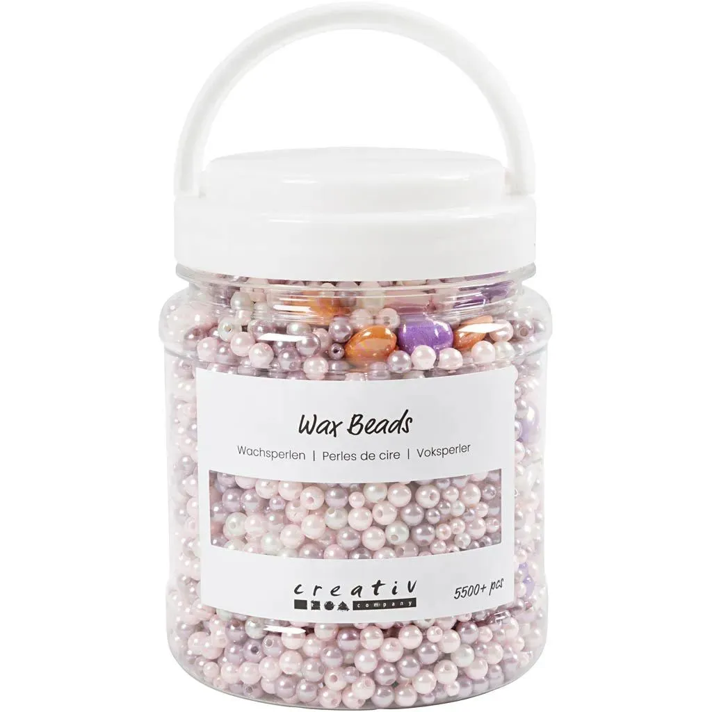 Pastel Wax Beads for Jewellery Making – Easy to Thread & Fun for Kids & Adults