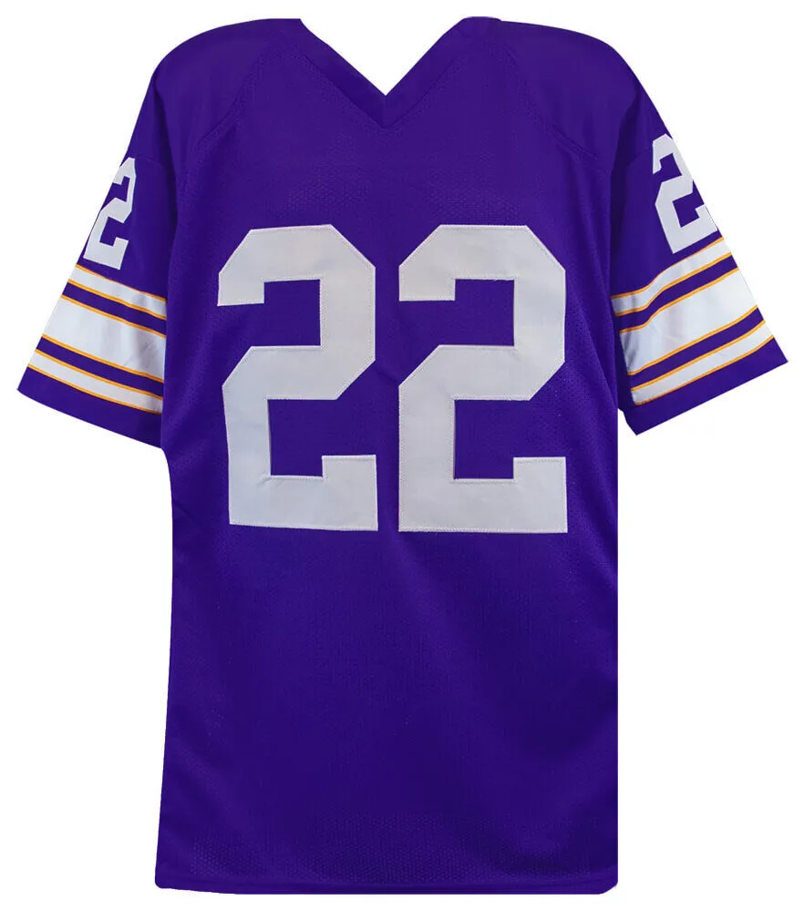 Paul Krause VIKINGS Signed Purple Custom Football Jersey w/HOF'98 - SCHWARTZ COA