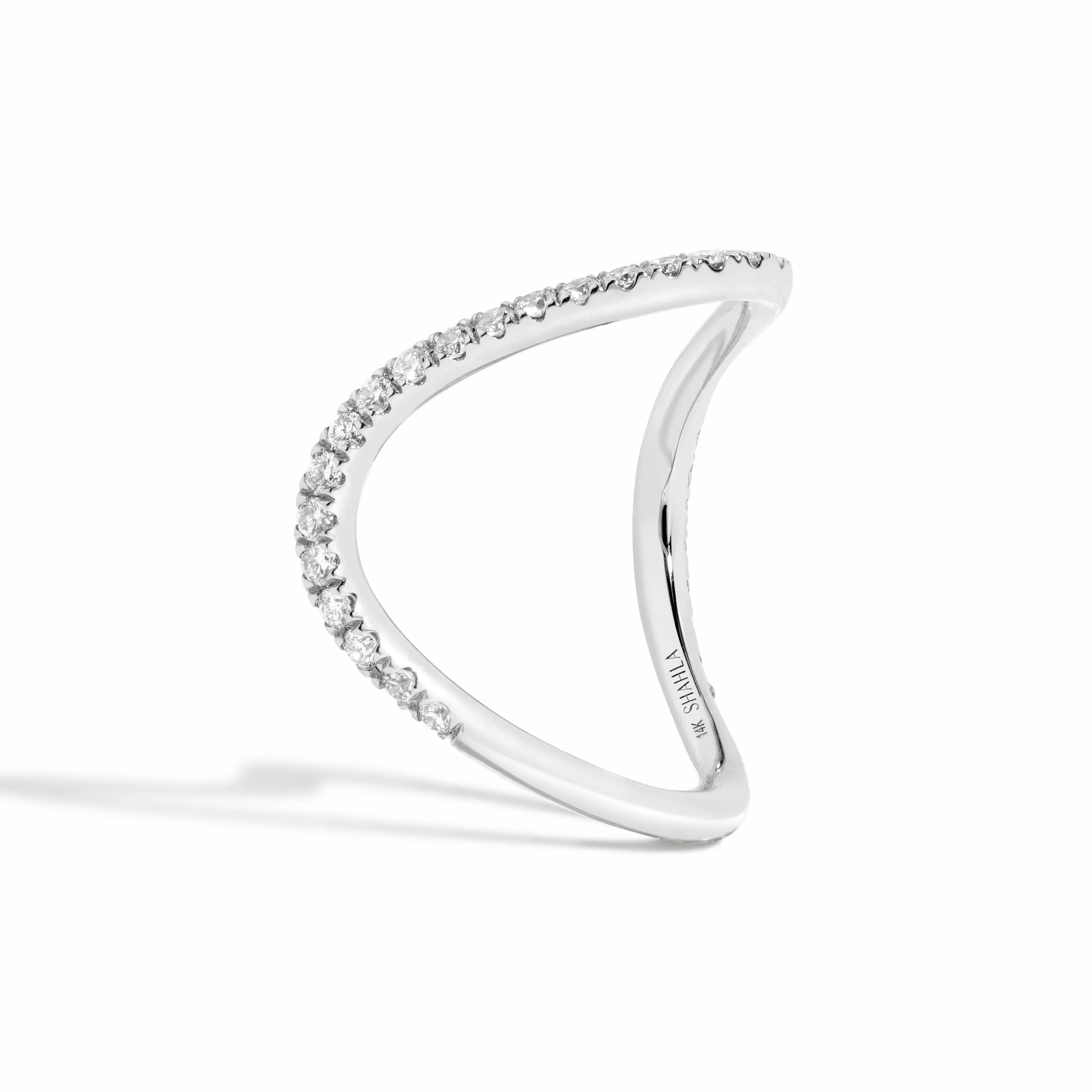 Pavé Zaha Curve Ring