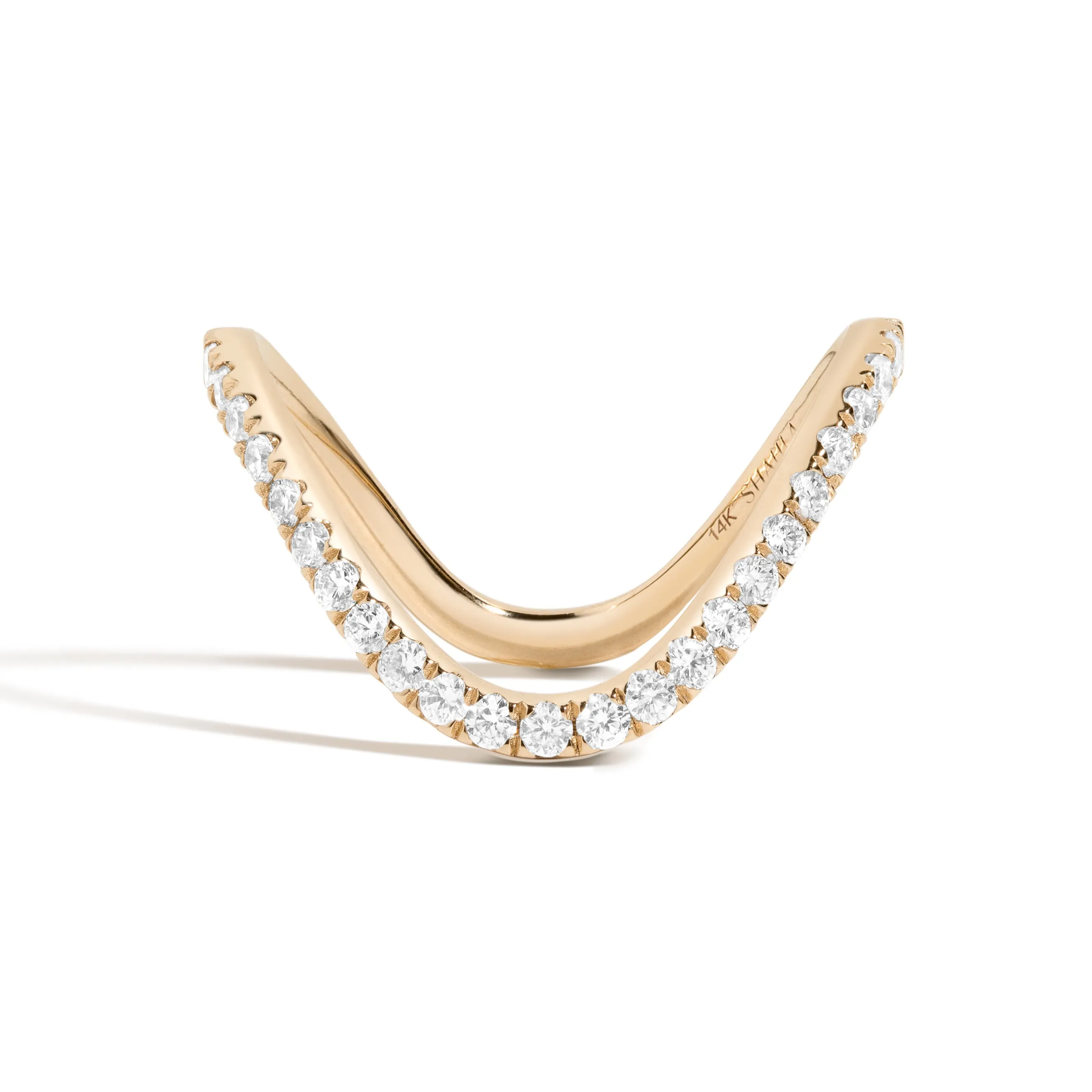 Pavé Zaha Curve Ring