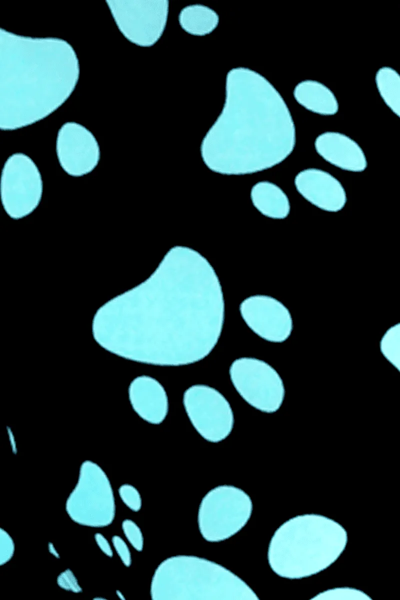 Paw Print Blue Plus Size Leggings
