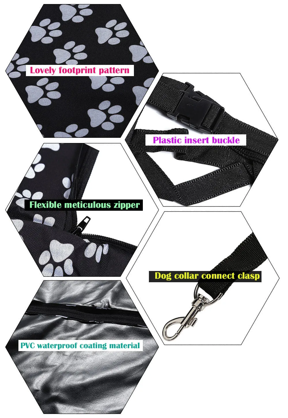 Paw Print Car Seat Dog Cover