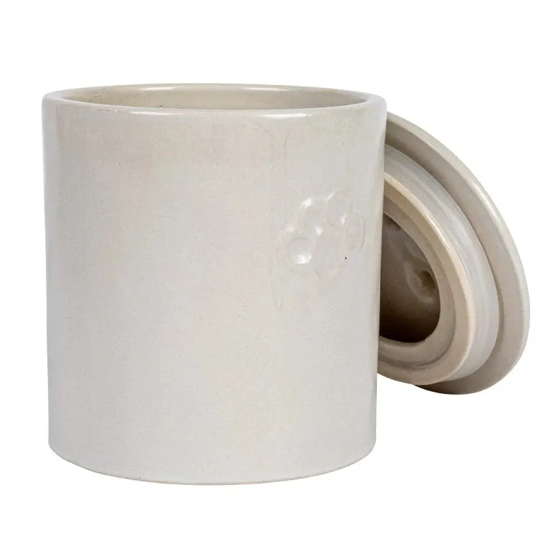 Paw Print Stoneware Treat Canister