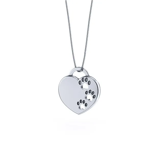 Paw Prints On My Heart Pendant