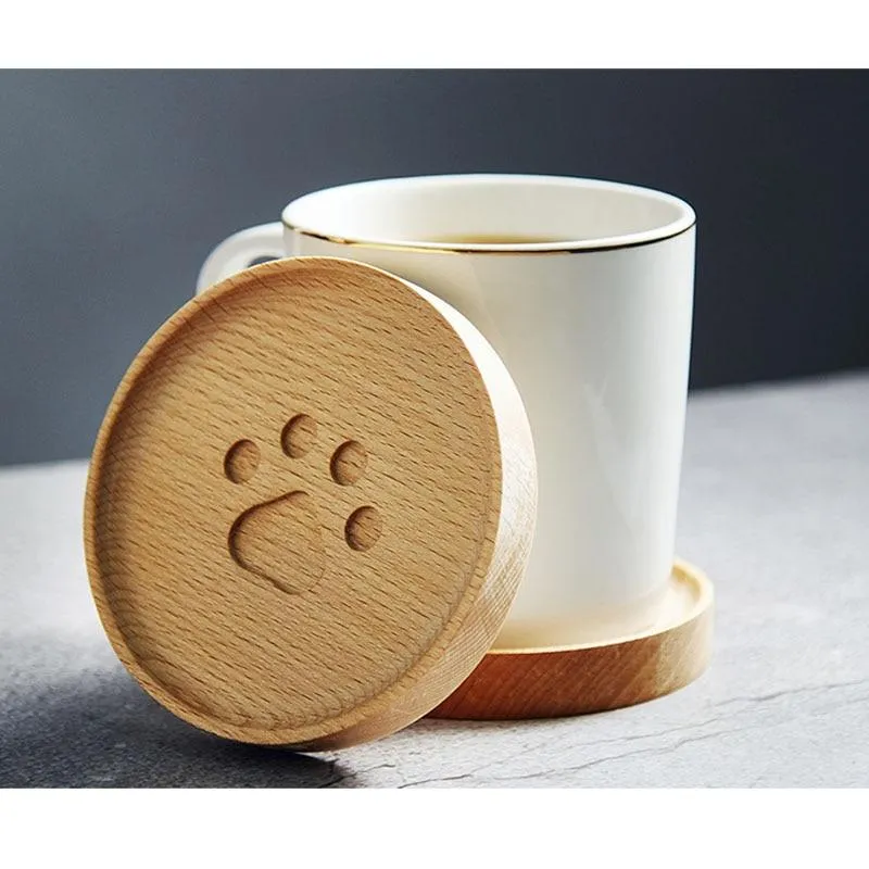 Paw Wooden Coaster