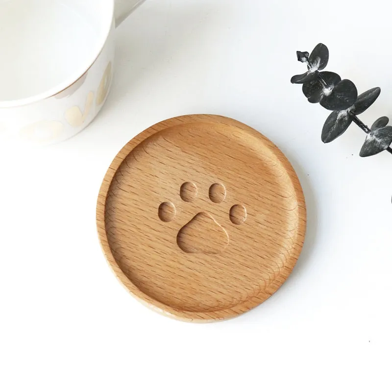 Paw Wooden Coaster
