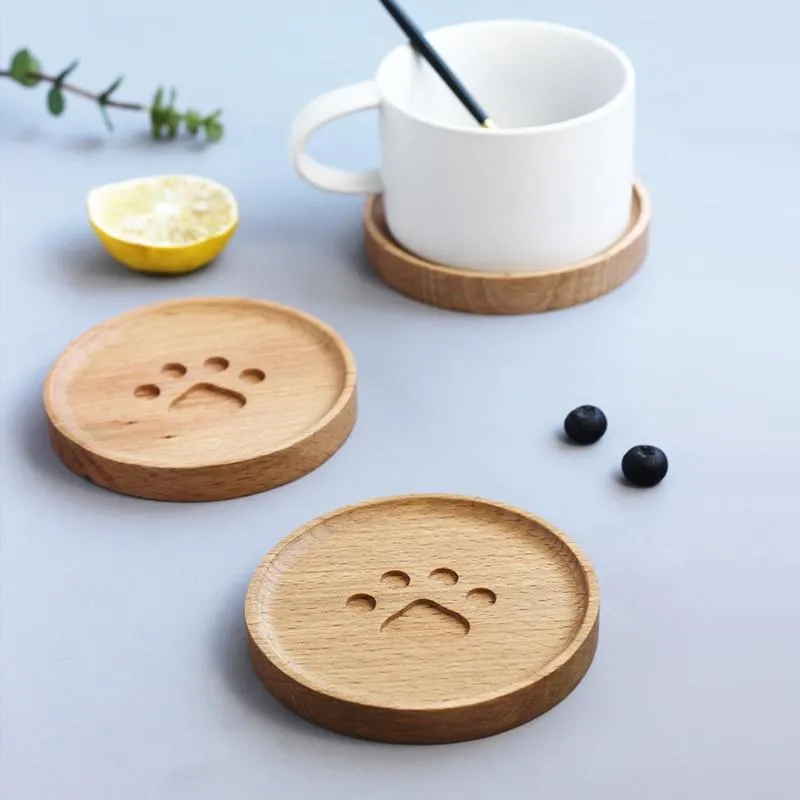 Paw Wooden Coaster