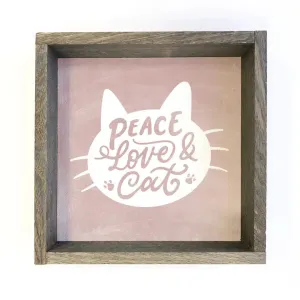 Peace Love & Cat Sign