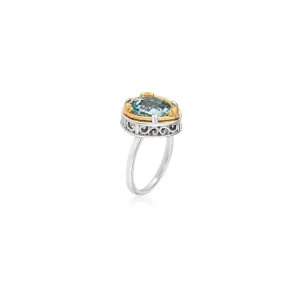 Pear-Shaped Blue Topaz Ring