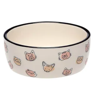 Pearhead Cat Faces Pet Dish