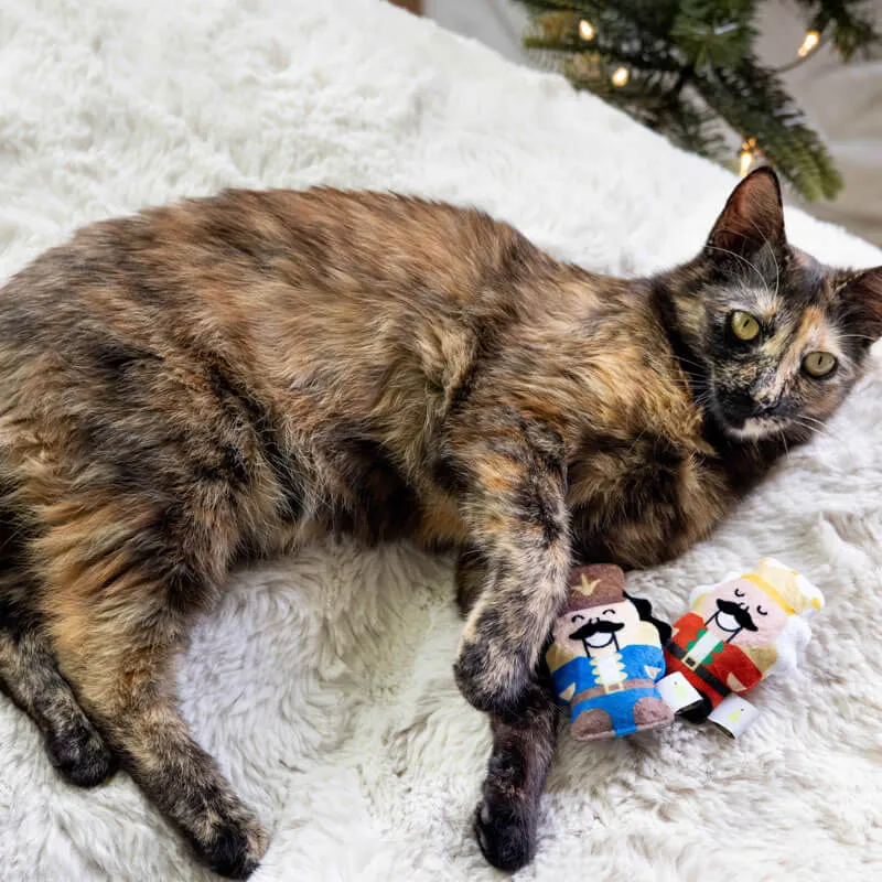 Pearhead Holiday Nutcrackers Cat Toy Set