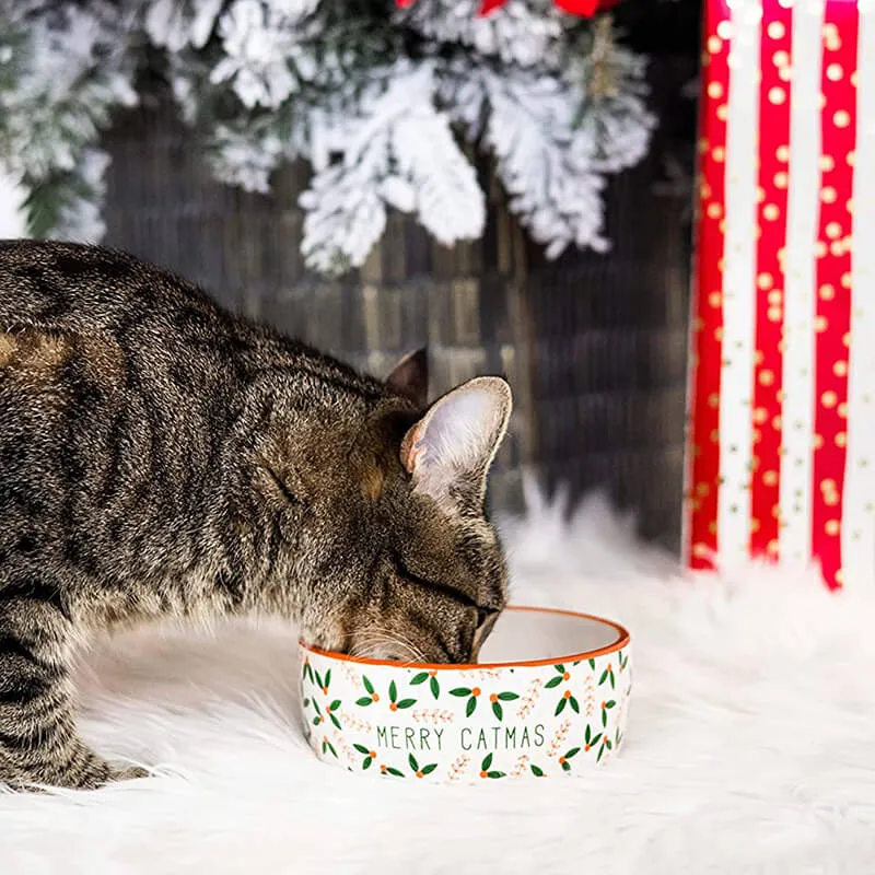 Pearhead "Merry Catmas" Cat Holiday Bowl