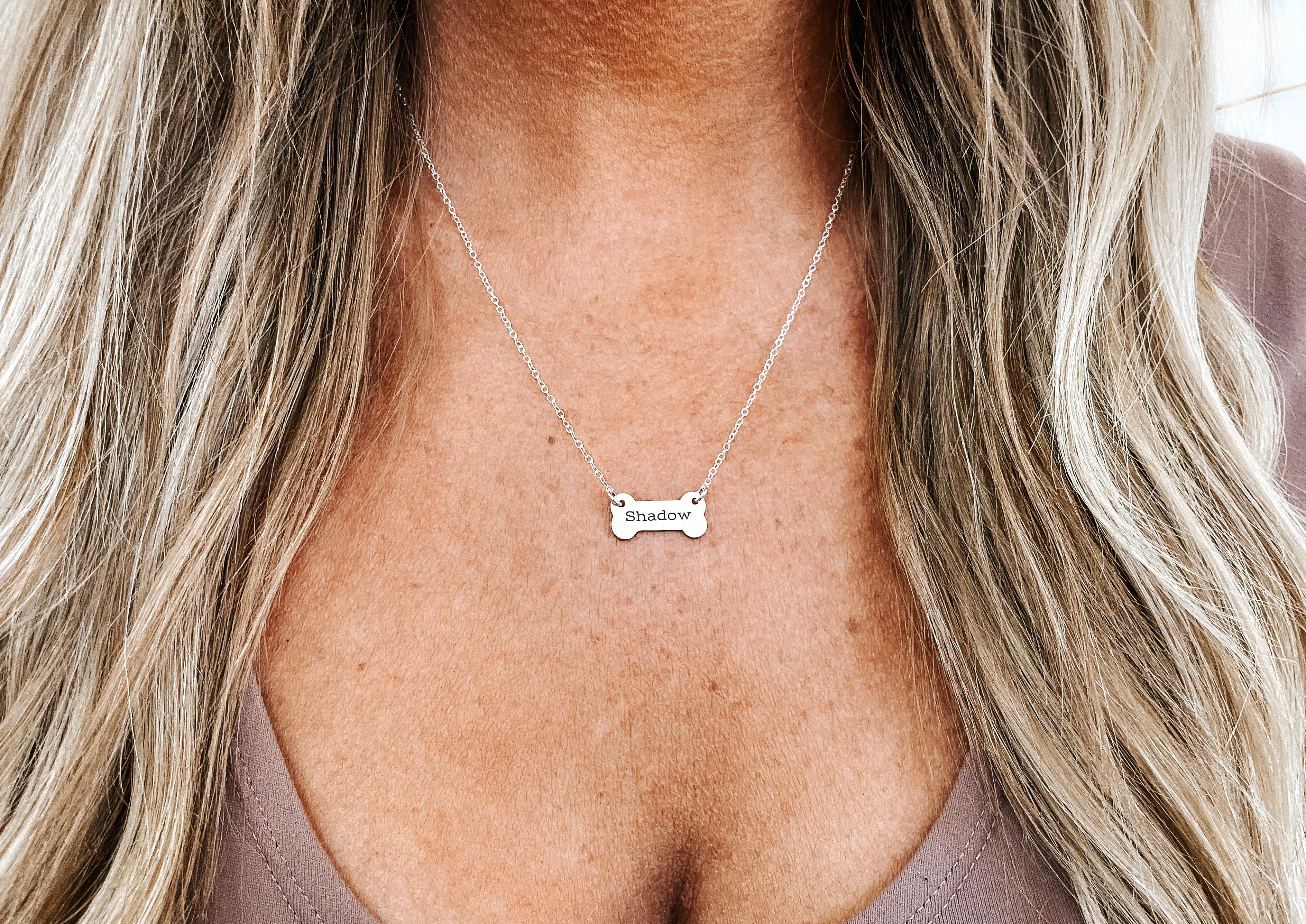 Personalized Dog Bone Necklace