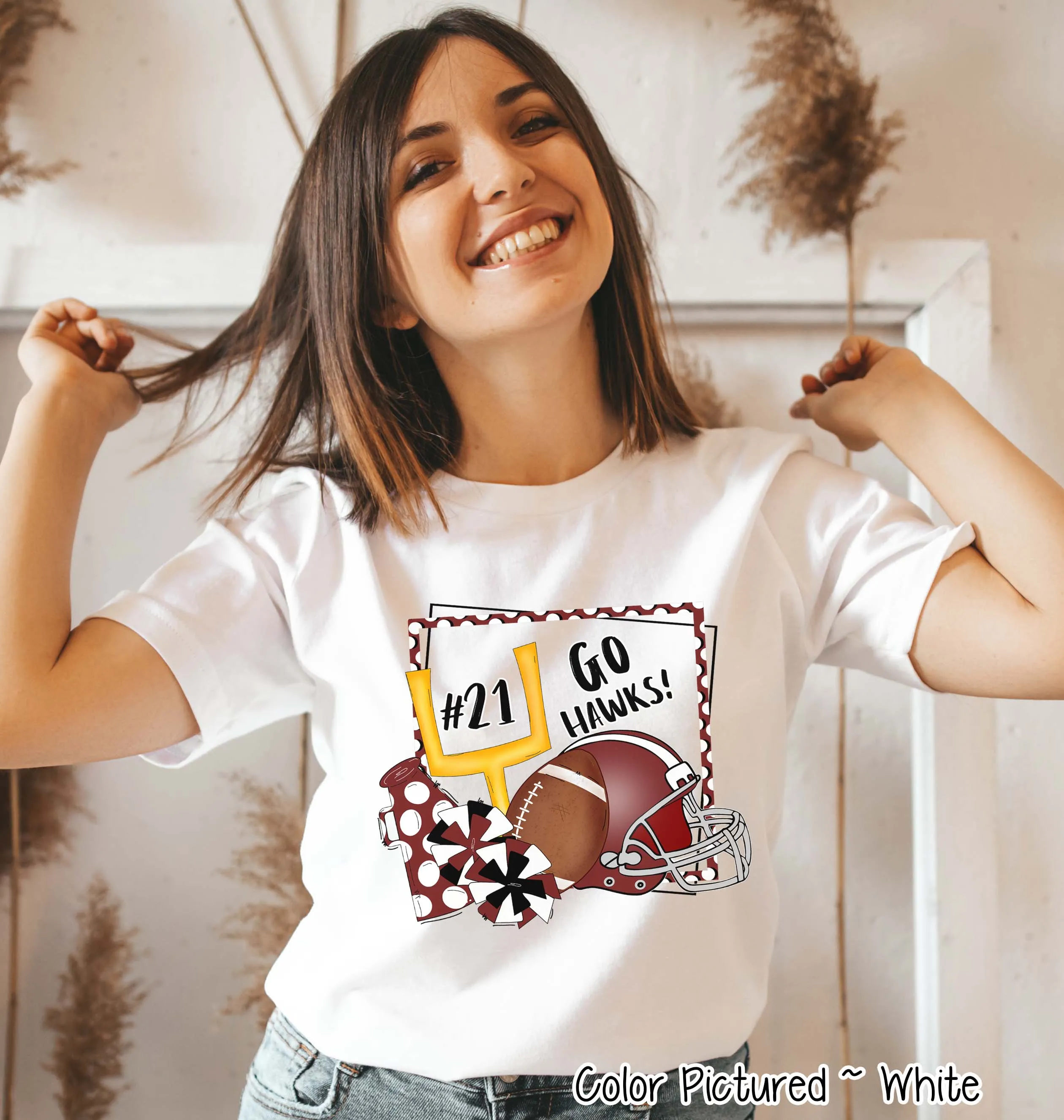 Personalized Football Game Day Fan Tee