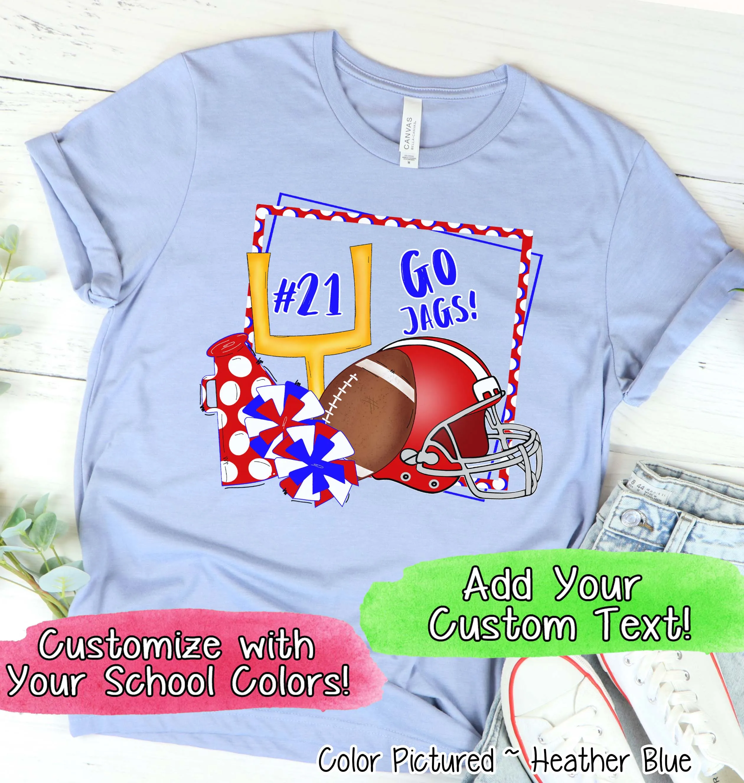 Personalized Football Game Day Fan Tee