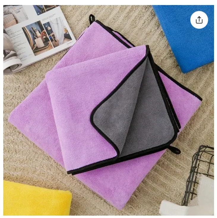 Pet Towel Quick Dry Dog Towel Bath Robe Soft Fiber Absorbent Cat Bath Towel Convenient Pet Cleaning Washcloth Pet Accessories
