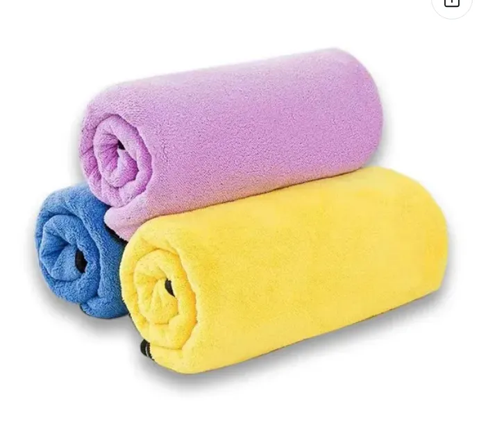 Pet Towel Quick Dry Dog Towel Bath Robe Soft Fiber Absorbent Cat Bath Towel Convenient Pet Cleaning Washcloth Pet Accessories